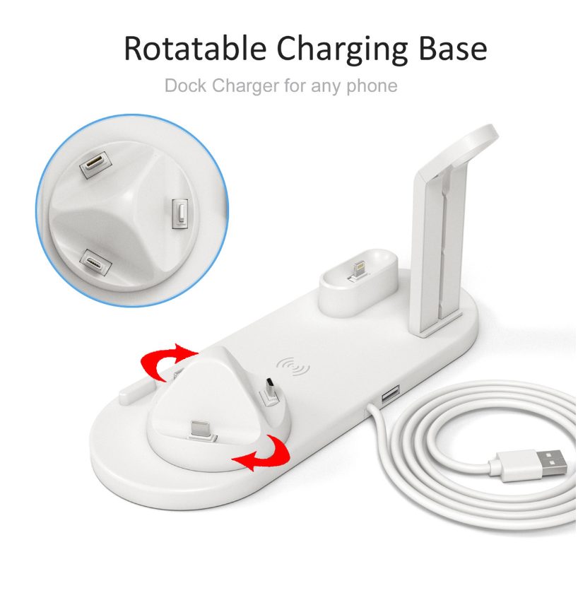 Rotatable 3 in 1 Wireless Charger