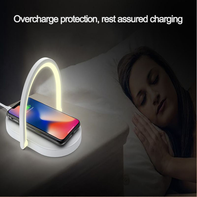 3 In 1 Foldable Wireless Charger LED Reading Table Lamp 15W